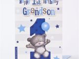 Birthday Card for Grandson 1st Birthday Hugs 1st Birthday Card Grandson Only 1 49