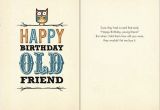 Birthday Card for Guy Friend B 018 Happy Birthday Old Friend Bald Guy Greetings