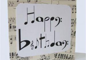 Birthday Card for Musician Chlef Musical Notes Birthday Card by Say It Folksy