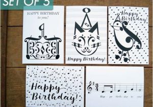 Birthday Card for Musician Music Birthday Cards Variety Pack Of 5 Music Note Birthday