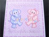 Birthday Card for My Twin Sister to My Twin Sister Elephants Birthday Card Twin Girls or