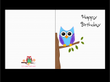 Birthday Card for Printing Free Printable Cute Owl Birthday Cards