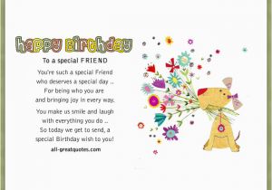 Birthday Card for Special Friend Message Happy Birthday to A Special Friend Friend Birthday Cards