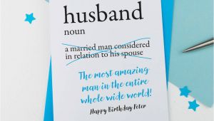 Birthday Card for Spouse Personalised Dictionary Birthday Card for Husband by A is