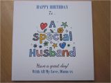 Birthday Card for Spouse Personalised Handmade Birthday Card Husband 40th 50th