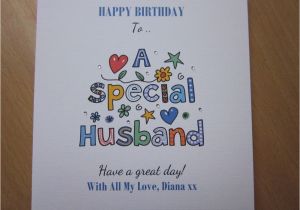 Birthday Card for Spouse Personalised Handmade Birthday Card Husband 40th 50th