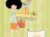 Birthday Card for Young Lady Birthday Card Pretty Young Lady Stock Vector Freeimages Com