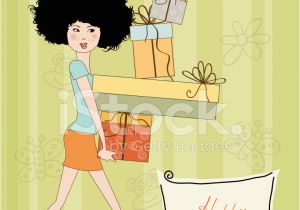 Birthday Card for Young Lady Birthday Card Pretty Young Lady Stock Vector Freeimages Com