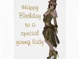 Birthday Card for Young Lady Steampunk Fashion Birthday Card for Young Lady Zazzle