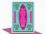 Birthday Card From Mom to Daughter Items Similar to Mom Mum Happy Birthday Card for Mother