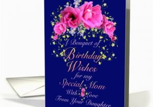 Birthday Card From Mom to Daughter Mom Birthday Wishes From Daughter Pink Bouquet Card 641643