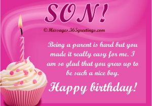 Birthday Card From Mother to son Birthday Wishes for son 365greetings Com