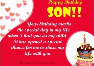 Birthday Card From Mother to son Birthday Wishes for son 365greetings Com