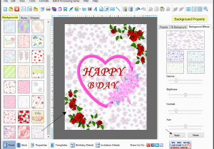 Birthday Card Generator Online Birthday Cards Maker software Design Printable Birth Day