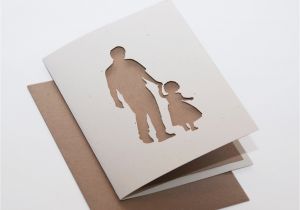 Birthday Card Ideas for Dad From Daughter Father and Daughter Cut Silhouette Card with by