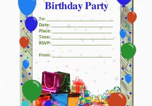 Birthday Card Invitations Free Kids Birthday Card Template Resume Builder