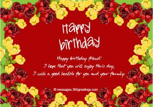Birthday Card Messages for A Friend Happy Birthday Wishes for Friends 365greetings Com