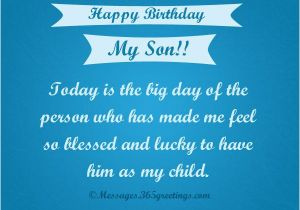 Birthday Card Messages for My son Birthday Wishes for son 365greetings Com