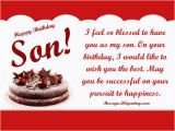 Birthday Card Messages for My son Birthday Wishes for son 365greetings Com