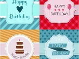 Birthday Card Packs Cheap Pack Of Birthday Cards with Vintage Badge Vector Free