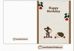 Birthday Card Print Outs Free Printable Woodland Birthday Cards