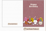 Birthday Card Print Outs Free Printable Woodland Birthday Cards