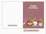 Birthday Card Print Outs Free Printable Woodland Birthday Cards