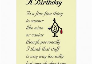 Birthday Card Rhymes Funny A Birthday A Funny Birthday Poem Greeting Cards Zazzle