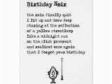 Birthday Card Rhymes Funny Birthday Noir A Funny Belated Birthday Poem Card