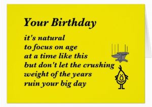 Birthday Card Rhymes Funny Your Birthday A Funny Birthday Poem Card Zazzle Com