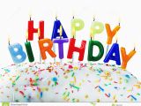 Birthday Card Salutations Birthday Greetings From Burning Candles Stock Image