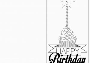 Birthday Card Template Black and White 6 Best Images Of Printable Folding Birthday Cards