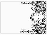 Birthday Card Template Black and White Elegant Garland Black and White Birthday Invitations