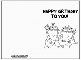 Birthday Card Template Black and White Wonderland Crafts Birthday Cards