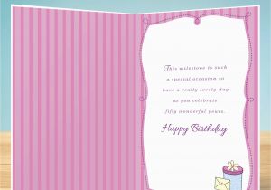 Birthday Card with Picture Insert Birthday Card Enjoy Your 50th Birthday Garlanna Greeting