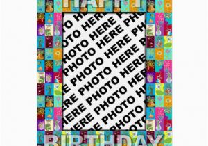 Birthday Card with Picture Insert Birthday Card Insert Photo Colour Floral Zazzle