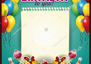 Birthday Card with Picture Insert Happy Birthday with A Sheet Of Paper Vertically with