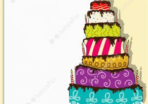 Birthday Cards Cakes Pictures Birthday Cake Card Illustration