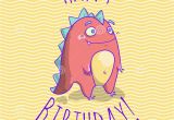 Birthday Cards Cartoon Character Happy Birthday Card Template for Children with Funny