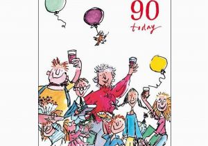 Birthday Cards Delivered Same Day 90th Unisex Birthday Card Quentin Blake Same Day