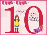 Birthday Cards for 10 Years Old Girl Age 10 Year Old Girl Birthday Banner Teen Design Poster Wall