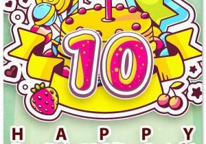 Birthday Cards for 10 Years Old Girl Happy 10th Birthday Images Lovely Happy 10th Birthday