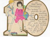 Birthday Cards for 10 Years Old Girl Vintage Antique Used 10th Birthday Greeting Card for 10