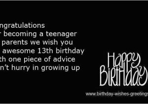 Birthday Cards for 13 Year Old Boy Funny Birthday Quotes for 13 Year Olds Quotesgram