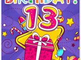Birthday Cards for 13 Year Old Boy Happy 13th Birthday Wishes for 13 Year Old Boy or Girl
