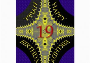 Birthday Cards for 19 Year Olds Abstract Birthday Card for A 19 Year Old Zazzle