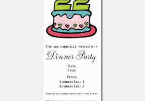 Birthday Cards for 22 Year Olds 22nd Birthday Party 22nd Birthday Party Stationery Cards