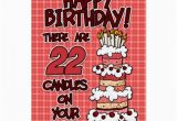 Birthday Cards for 22 Year Olds Happy Birthday 22 Years Old Greeting Card Zazzle