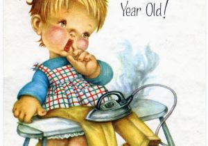 Birthday Cards for 4 Year Olds Vintage Birthday Greeting Card for Four 4 Year Old Child