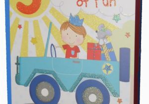 Birthday Cards for 5 Year Olds Car themed Birthday Card for 5 Year Old Boy